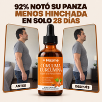 Hazme® Bajarle a la Panza | Gotas de Cúrcuma y Cardo Mariano