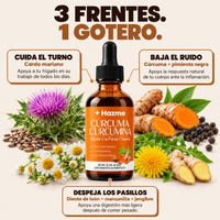 Hazme® Bajarle a la Panza | Gotas de Cúrcuma y Cardo Mariano