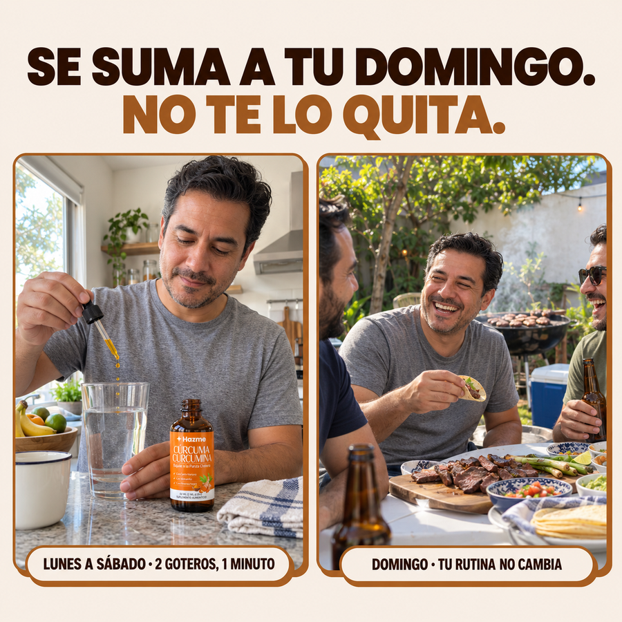 Hazme® Bajarle a la Panza | Gotas de Cúrcuma y Cardo Mariano